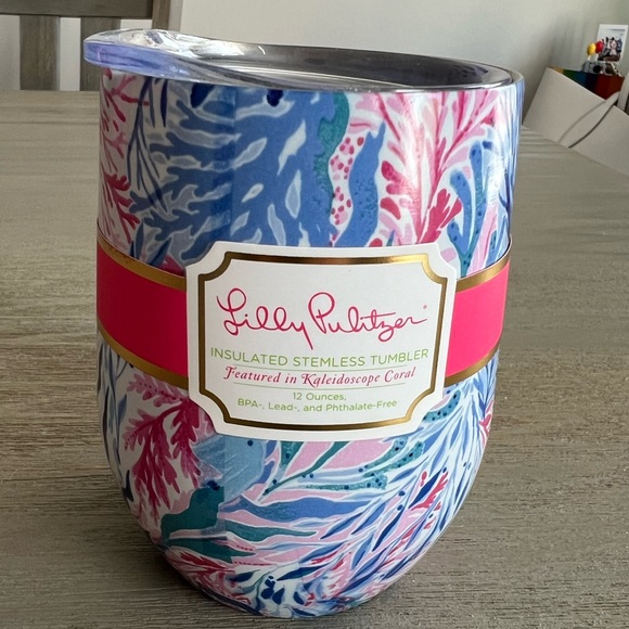 Lilly Pulitzer Other - NWT Lilly Pulitzer 12oz stemless tumbler kaleidoscope coral